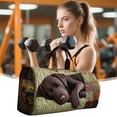 thumbnail image 1 of Homekingdee Quilted Multi-functional Travel Bag with Dog Embroidery - Sports Fitness Bag for Short-Distance Gym Workout Outdoor Activities, 1 of 6