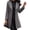 Grey, variant on Women Woolen Jacket - Turn-down Collar Solid Color Single-breasted Coat Slim Fit Thermal Long Sleeved Commuting Dating Spring Fall Winter Overcoat