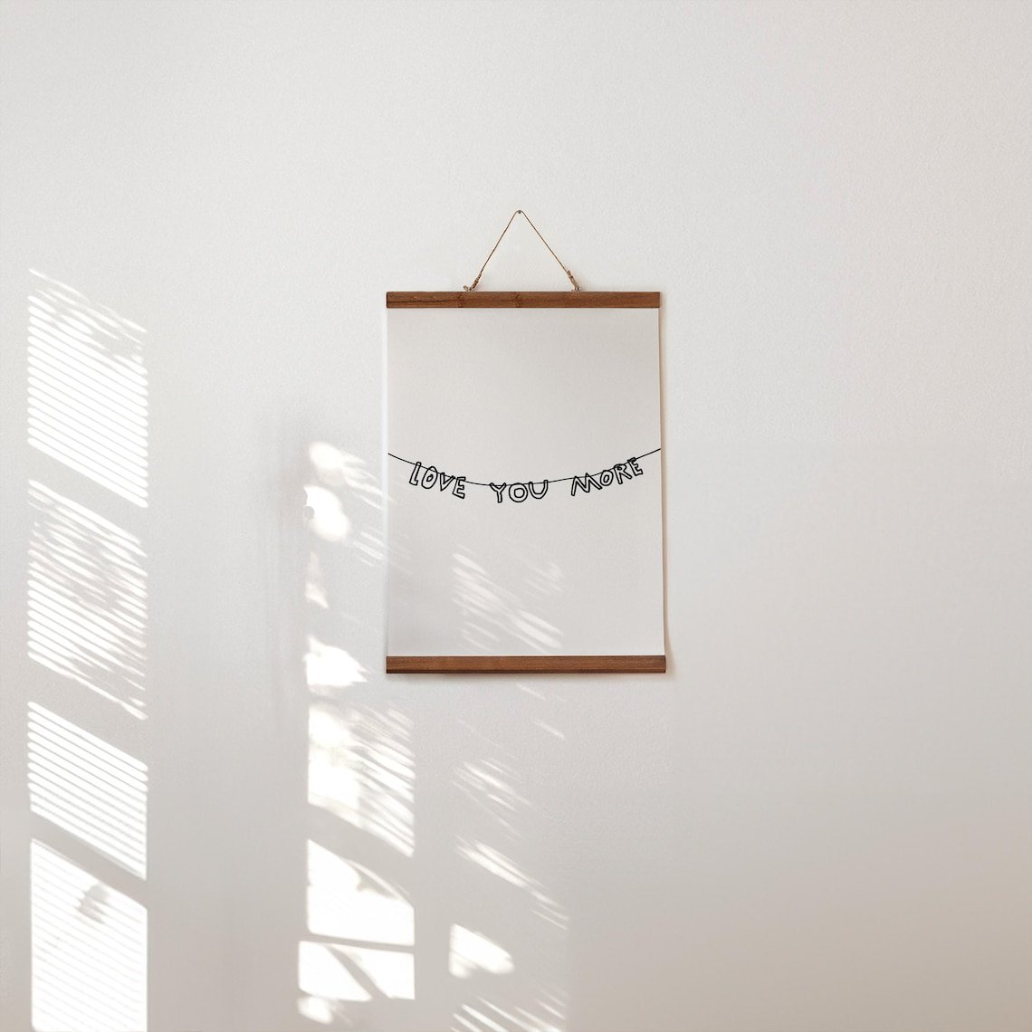 Love You More Minimalist Bedroom Bedroom Apartment Decor Wall Art