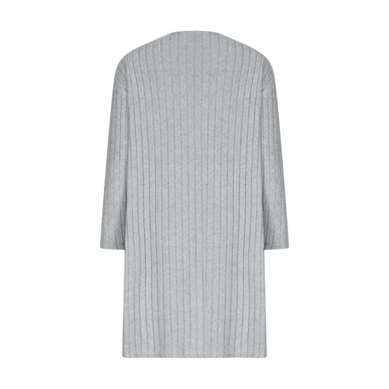jjayotai Plus Size Jackets for Women, Solid Basic Knitted Cardigan