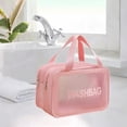 thumbnail image 1 of Neceser de viaje, neceser organizador para mujer, bolsa de maquillaje con separación y húmedo, estuche de cosméticos para juegos de deportes Rosa M, 1 of 10