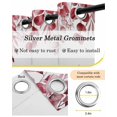 thumbnail image 6 of Pink Red Eucalyptus Leaves Blackout Curtains, Light Blocking Print Window Curtains, Watercolor Spring Summer Botanical Thermal Insulated Window Drapes for Living Room 2 Panels, 55"W x 39"L, 6 of 9