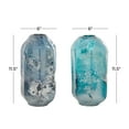 thumbnail image 4 of DecMode 12", 11"H Handmade Blown Blue Glass Vase, Set of 2, 4 of 12