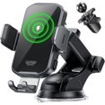 thumbnail image 1 of Wireless Car Charr Phone Holder Mount, 15W Fast Charging Auto Clamping Holders for Your Dashboard Windshield Air Vent Accessories iPhone, Pixel etc, 1 of 1