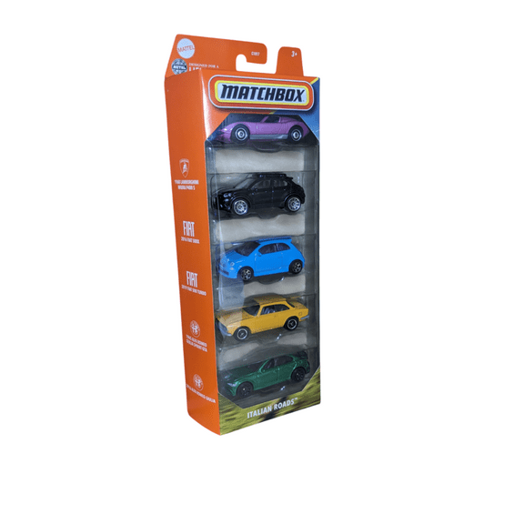 2025 Matchbox Italian Roads 5-Pack Lamborghini Fiat Alfa Romeo
