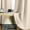 thumbnail image 4 of Btomtd 2pcs Elegant Curtain Panel Pair, Layering Overlay Curtains for Bedroom Window, Blackout Curtains for Sophisticated Look - 39.37"x51.18", Beige, 4 of 8