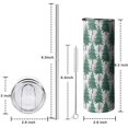 thumbnail image 5 of 20oz Green Christmas Tree Pattern Skinny Tumblers Stainless Steel Tumbler with Lid and Straw,Vacuum Insulated Double Wall Travel Tumbler Cups with Cleaning Brush for Coffee,Tea, 5 of 6