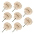 thumbnail image 6 of Hemoton 8 Pcs Round Vanity Tray Wooden Handle European Style Drawer Handles 3.9X3.9CM, 6 of 8