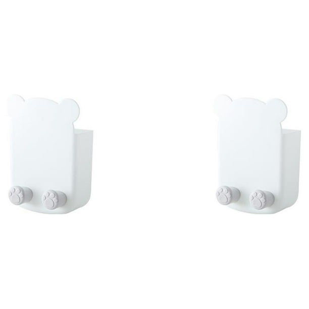Ounissouiy Hotel TV Aire acondicionado Control remoto Organizador Sala de estar Dormitorio Adhesivo Controlador Soporte Ahorro de espacio Blanco Blanco 2Conjunto