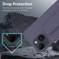 thumbnail image 5 of for iPhone 13 Case with Stand, Multi-Functional  Vertical & Horizontal Kickstand Case for iPhone 13 6.1", Cute Slim Silicone Wrist Strap Grip Protective Case iPhone 13, Dark Purple, 5 of 12