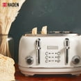 thumbnail image 6 of Open Box Haden Heritage 4 Slice Wide Slot Stainless Steel Body Retro Toaster, 6 of 13