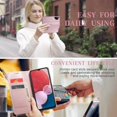 thumbnail image 4 of Leather Case for Samsung Galaxy A13 Card Slot Folio Flip Wallet Case for Samsung Galaxy A13 Premium PU Magnetic Kickstand Cover Soft TPU Inner Case Pink, 4 of 14
