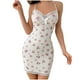 thumbnail image 2 of Camisón corto para mujer, ropa interior deportiva con cuello en V, ropa de dormir estampada, vestido corto, lencería para mujer, 2 of 7