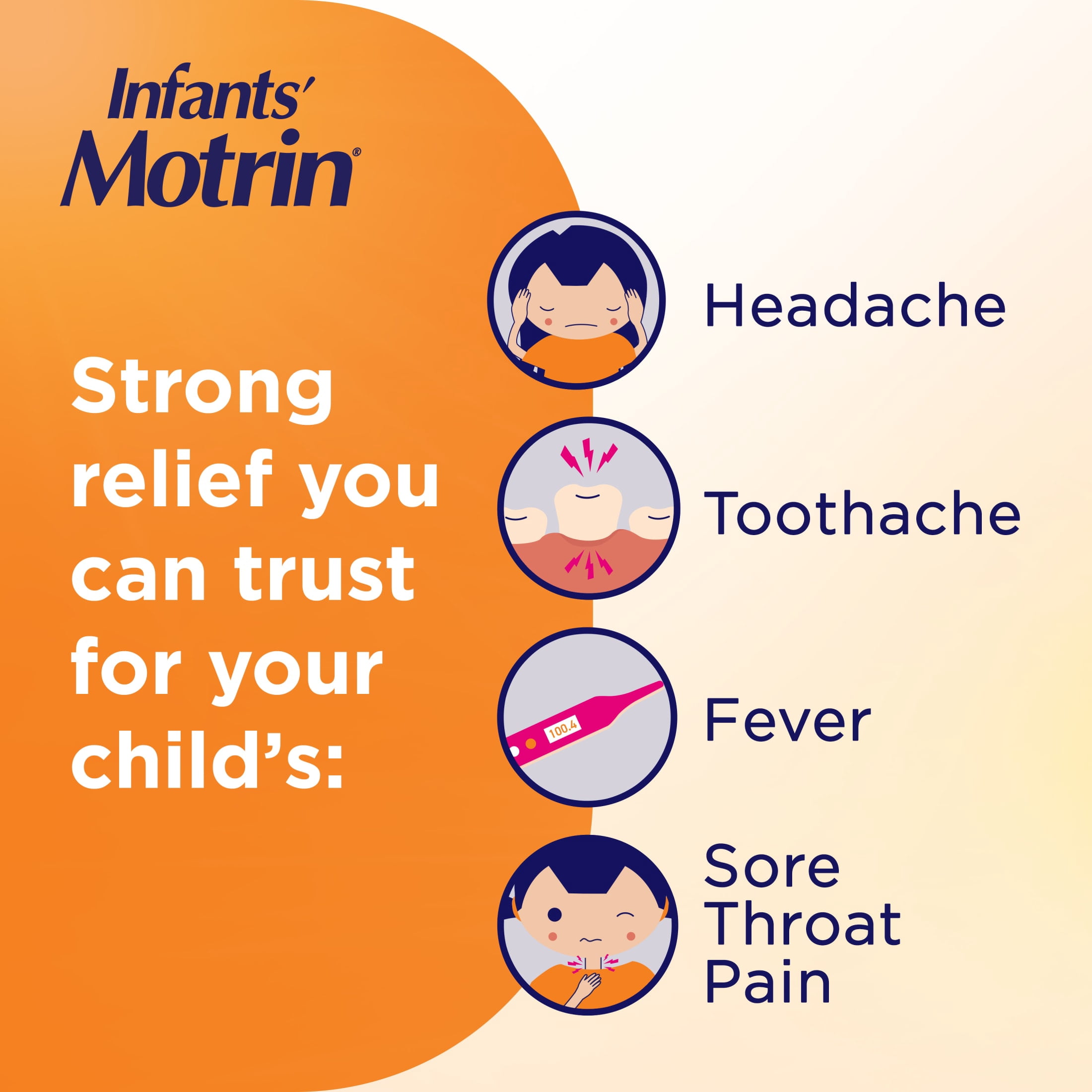 Infants' Motrin Dye-Free Liquid Ibuprofen, Berry Flavor, 1 Fl oz Twin Pack