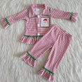 thumbnail image 1 of Ropa de invierno para niños, conjunto de ropa de dormir de Navidad, camisa de guitarra de Papá Noel, pantalones rojos, pijamas de moda, 1 of 4