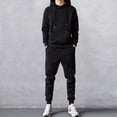 thumbnail image 5 of Ashion Men Kangaroo Pocket Plain-Colour Sweaters Hoodies for Winter Sports Casual, 5 of 7