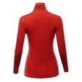thumbnail image 3 of SSOULM Women's Slim Lightweight Long Sleeve Pullover Turtleneck Shirt Top With Plus Size, 3 of 5