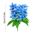 thumbnail image 3 of Anhility Artificial Silk Lily Flowers, Faux Lily Flower 13.38" Fake Lilies Bouquets Faux Lilies Stem with Leaves for Indoor Outdoor Home Table Wedding Decor (Blue), 3 of 6