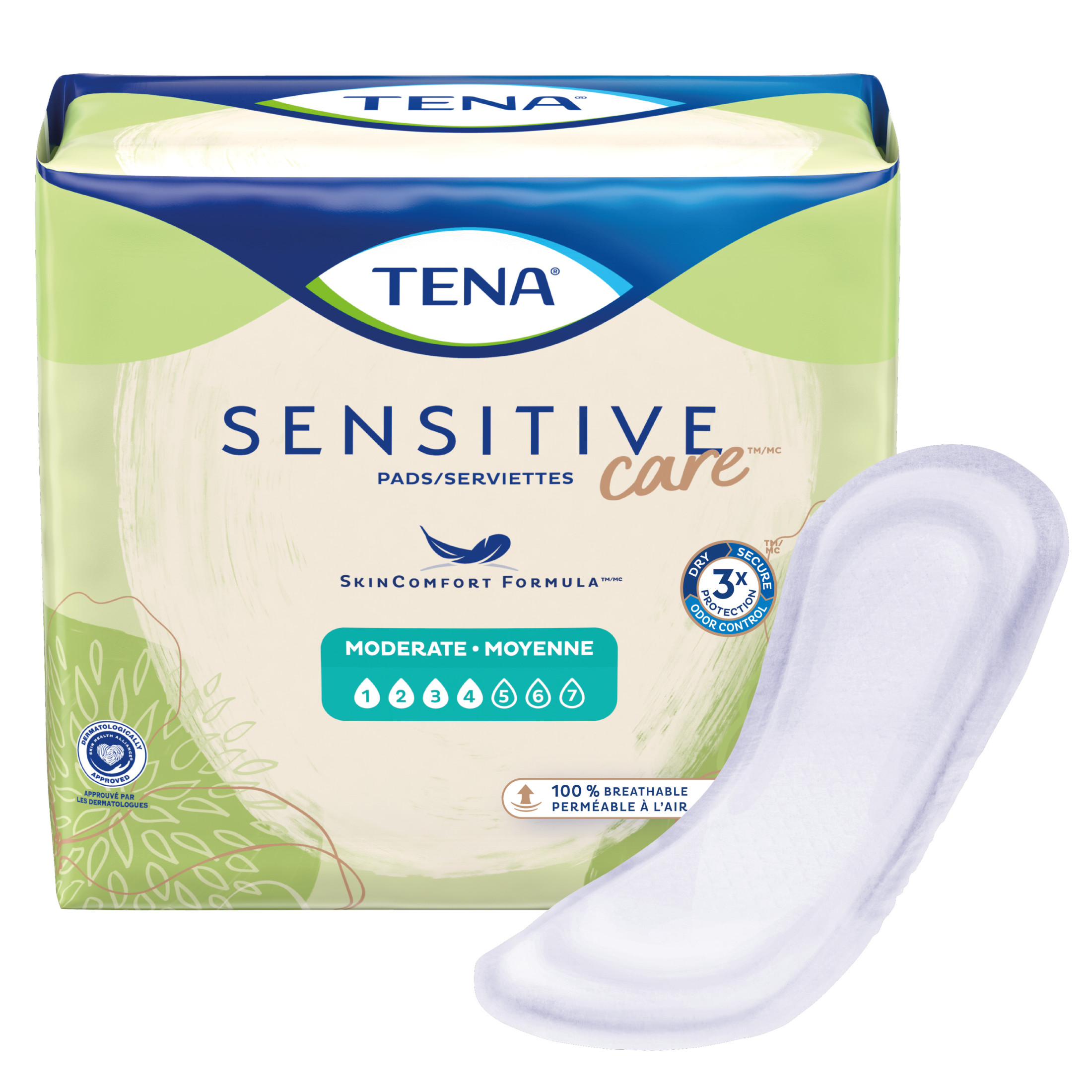 TENA Sensitive Care Moderate Regular Length Incontinence Pad, 20 Ct - image 3 of 7