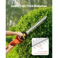 thumbnail image 2 of KFFKFF Electric Hedge Trimmer, 1200 RPM, Cordless  Hedge Trimmer for Low Branch, 20V 2A Battery, Bush Trimmer with 20 in Dual Action Blade & Secure Design, Gardening Trimmer, 2 of 9