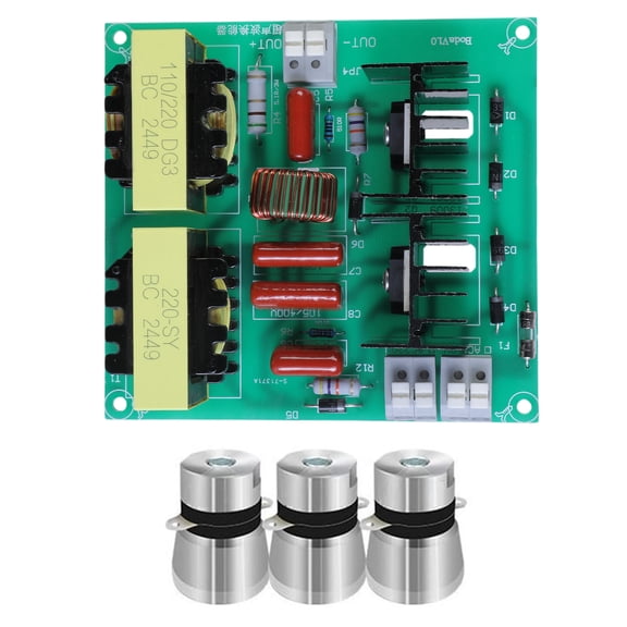 Power 150W Ultrasonic Cleaner PCB Driver Board Kits with 3 Transducers for Automotive Parts Cleaning