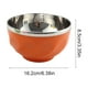 thumbnail image 2 of Tazón infantil de acero inoxidable con aislamiento de doble capa para sopa y arroz calientes. Vajilla colorida y duradera para comidas infantiles y familiares. Aestivo | Naranja | AESTIVO, 2 of 7