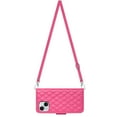 thumbnail image 4 of Crossbody Wallet Case for iPhone 15 Plus RFID Blocking Elegant Premium Leather Purse with Credit Card Holder, Shoulder Strap Kickstand Handbag Flip Cover For iPhone 15 Plus, Rose, 4 of 8
