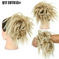 thumbnail image 2 of Blonde And Brown Synthetic Wig High Temperature Silk Fiber Natural Messy Bun Hair Tie Elastic Band For Women, 2 of 4