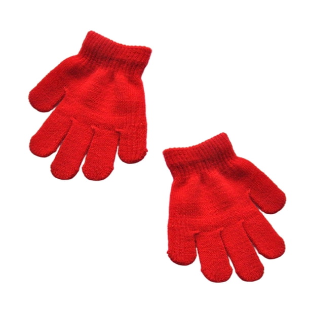 Minnieouse 1 par de guantes para niños, diseño de Color sólido, accesorio de ropa de estilo Simple, calentadores de dedos, calentador de manos para guantes y mitones Rojo Minnieouse AP009857-03
