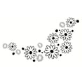 thumbnail image 4 of Flowers and Dots Floral Wall Vinyl Sticker Decals Set 28 pc Package 10 - 1 - Black, 4 of 4