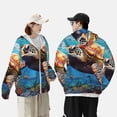 thumbnail image 3 of KLL Colorful Underwater Sea Turtle Print Men's Women’s UPF 50+ Sun Protection Outdoor Hoodie Jacket Long Sleeve Fishing Hiking Performance Shirt-3X-Large, 3 of 6