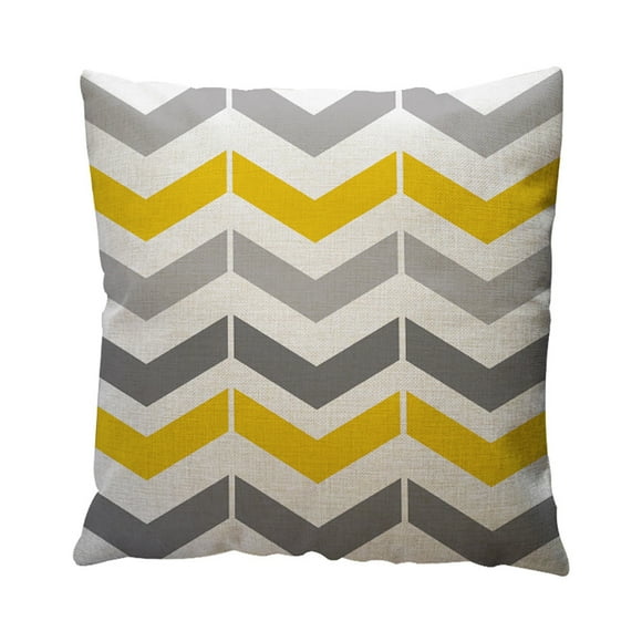 Vaidha Yellow Geometric Pattern Throw Pillow Case Cushion Cover Home Decor Linen