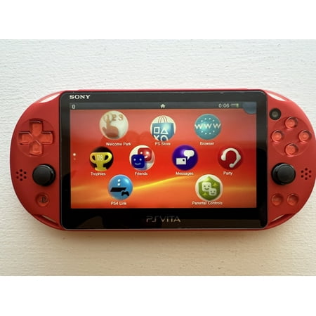 Authentic PlayStation Ps Vita Slim 2000 Console WiFi - Flare Red - Excellent Condition