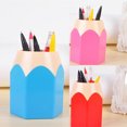 thumbnail image 4 of Farfi Creative Pen Pencils Holder Desk Stationery Storage Office Home Organizer Box (Purple), 4 of 13