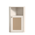 thumbnail image 4 of MIDOQIN 31.89" Bathroom Corner Cabinet, Farmhouse Floor Corner Cabinet with Rattan Barn Door and Adjustable Shelf, Narrow Corner Storage Organizer for Bathroom, Living Room, Kitchen, 4 of 8