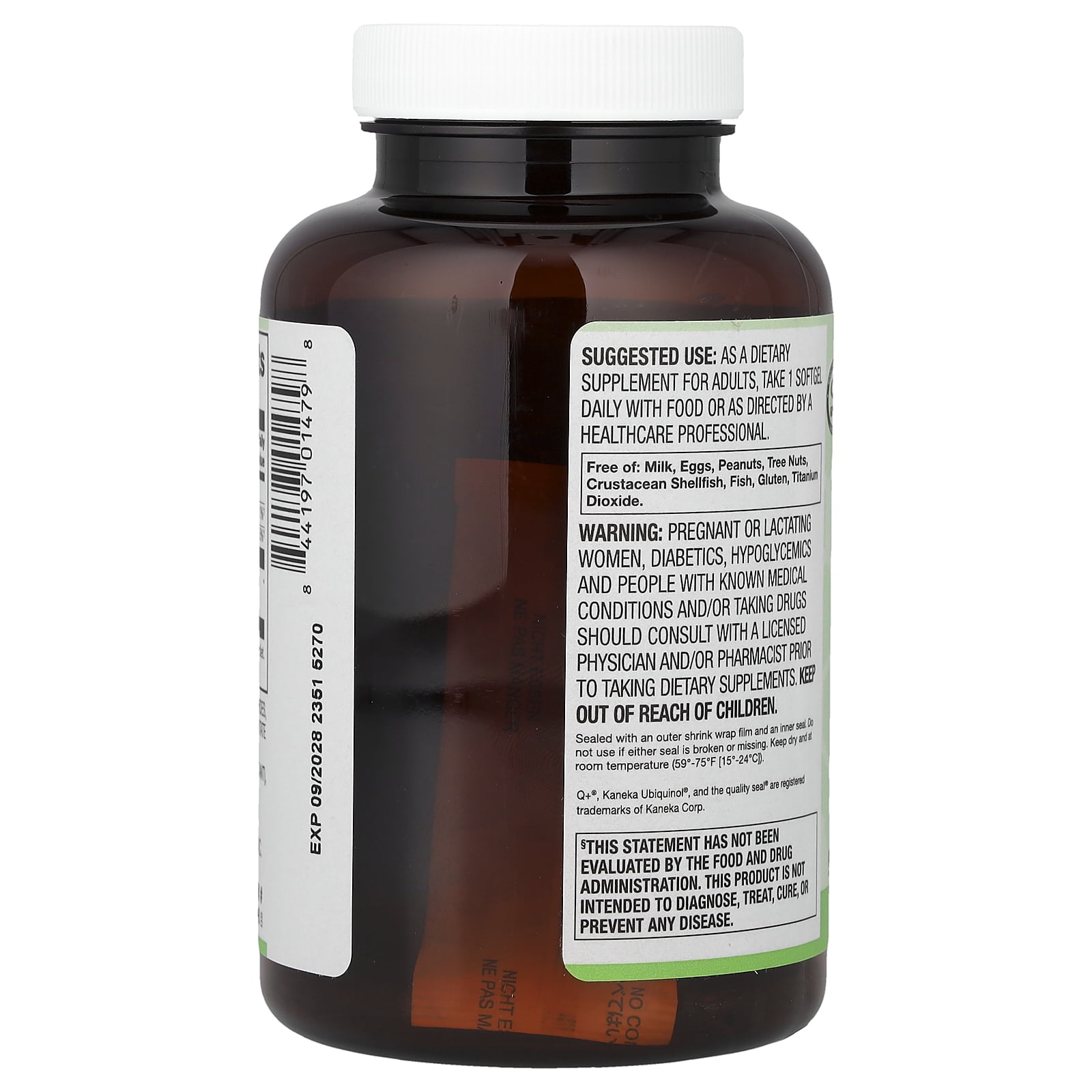 Vitacost Synergy®, Ubiquinol CoQH, 100 mg, 90 Softgels