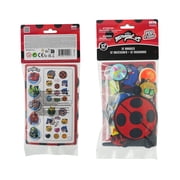 Miraculous Ladybug Shoe and bag Charms for Girls Teens, 12 Assorted Ladybug and Cat Noir Badges, Shoe Decoration Charms, Party Favors Gifts Boys Kids Adults (Wyncor)