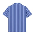 thumbnail image 4 of ZOYOEN Boys Dress Shirts with Pocket- Short Sleeve Casual Summer Striped Kids Button Down Shirts Blue Size 6-14, 4 of 8