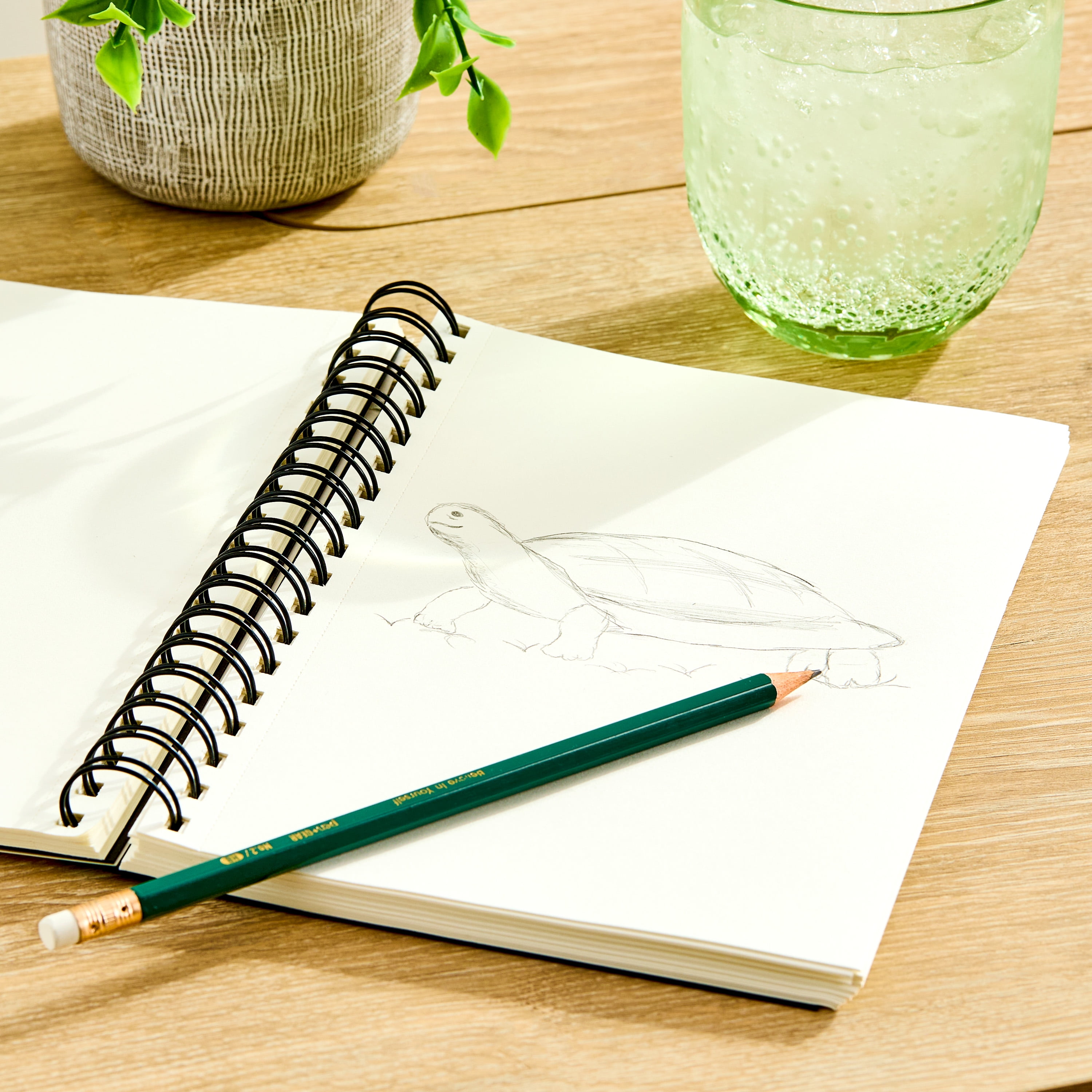 Pen+Gear Spiral Sketch Book, 9 in x 6 in, 75 White Acid-Free Perforated Drawing Sheets