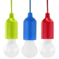 thumbnail image 1 of 3Pcs/4Pcs/5Pcs LED Pull Cord Bulb Light Hanging Bulb Battery Powered Portable Hanging Lamp on A Rope for Backyard Camping, 1 of 3