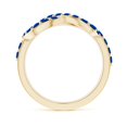 thumbnail image 2 of ANGARA Lab Grown 2.4 Ct Encrusted Blue Sapphire Infinity Knot Ring for Women in 14K Yellow Gold (Size-2mm) | September Birthstone, Anniversary, Jewelry Gift for Women | Lab-Grown Blue Sapphire Ring, 2 of 8