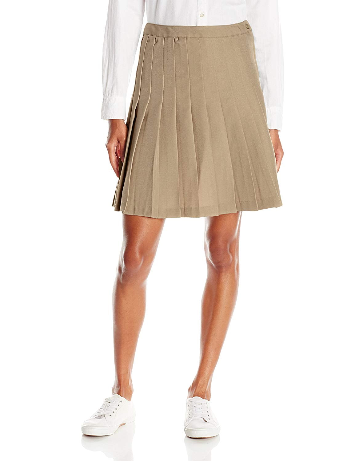 IZOD Khaki Junior School Wear Uniform Pleated Skirt 3