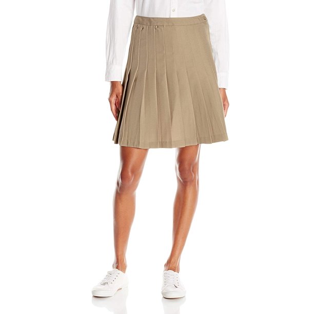 IZOD Khaki Junior School Wear Uniform Pleated Skirt 3