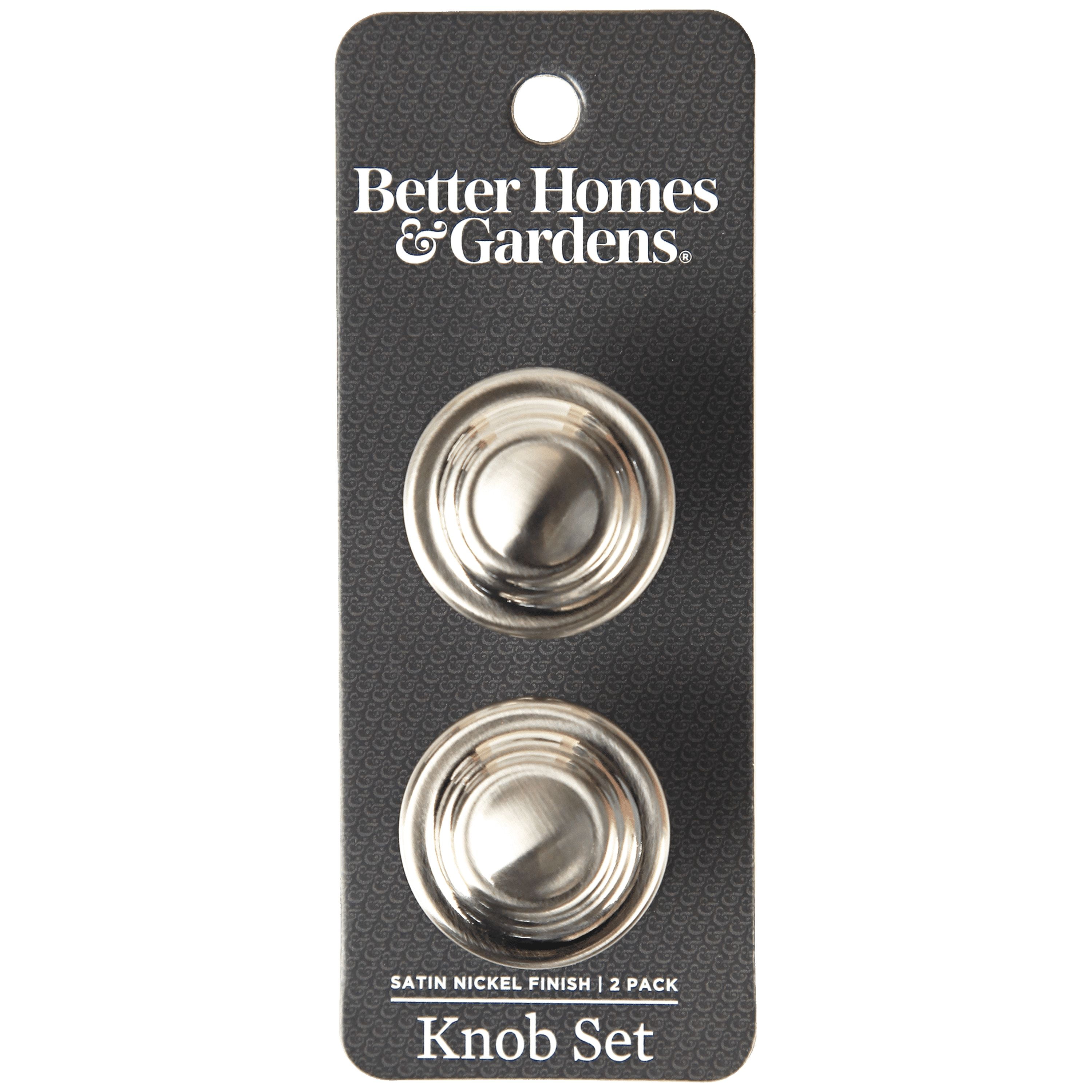 Better Homes & Gardens 1-5/16" (33mm) Turned Knob, Satin Nickel, 2 Pack