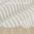 thumbnail image 4 of DEALTOPS 104'' Modular L-Shape Sectional Sofa with Chaise, Comfy Deep-Seat Cloud-Couch, Corduroy - White, 4 of 9