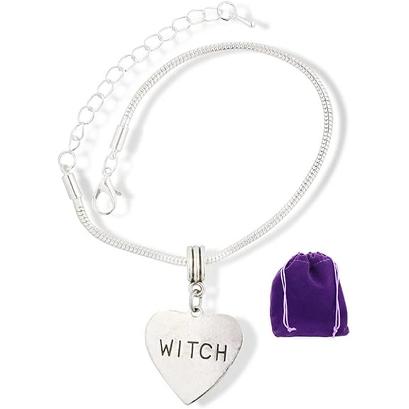 Witch on Heart Bracelet