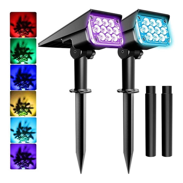 Bewildely Lámpara de carga solar al aire libre Lámpara de paisaje ajustable a prueba de agua LED para entrada de patio Iluminación y accesorios No.02 Bewildely HA024891-02