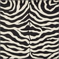 thumbnail image 1 of Unique Loom 3129938 Zebra Animal Print Square Rug, 6 Feet, Black/Ivory, 1 of 5