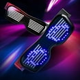 thumbnail image 5 of Fashional LED Glasses Bluetooth APP Connected LED Display Smart Glasses USB Rechargeable DIY Funky Eyeglasses for Party Club DJ Halloween Christmas(Text Graffiti Animation Music ), 5 of 5