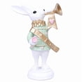thumbnail image 3 of Elegant Easter Rabbit with Trumpet Wand Home Decors Figurine For Festive Atmosphere In Living Room Or Dining Table, 3 of 11